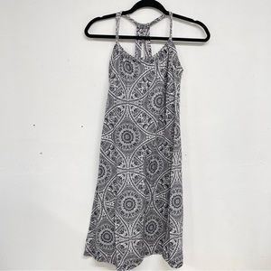 Black and White Patterned Sleeveless Summer Dress